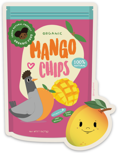 Puff Puff Mango Sticker (Single)
