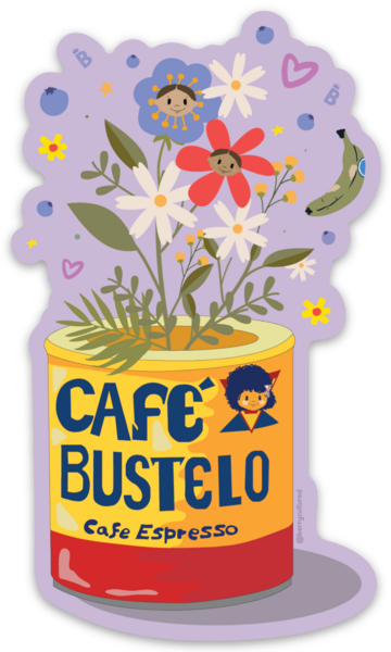 Flower Coffee Sticker (Single)