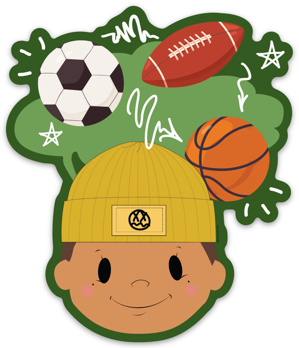 Berry Sporty Boy Fun Sticker (Single)