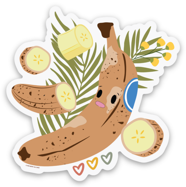 Ripe Banana Fun Sticker (Single)