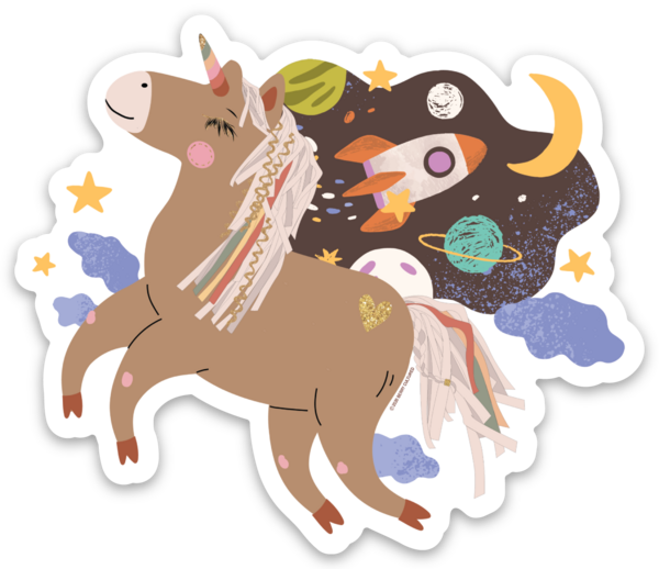 Sistahcorn Space Sticker (Single)