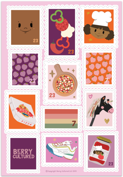 Blueberry Sticker Pack (Set of 3 sheets)