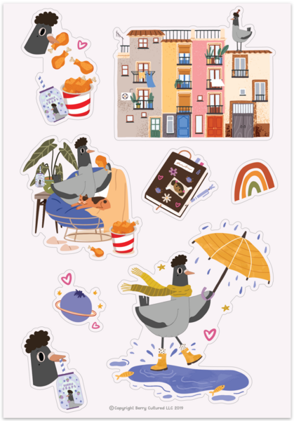 Mr. Puff Puff Sticker Pack (Set of 3 sheets)