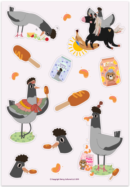 Mr. Puff Puff Sticker Pack (Set of 3 sheets)