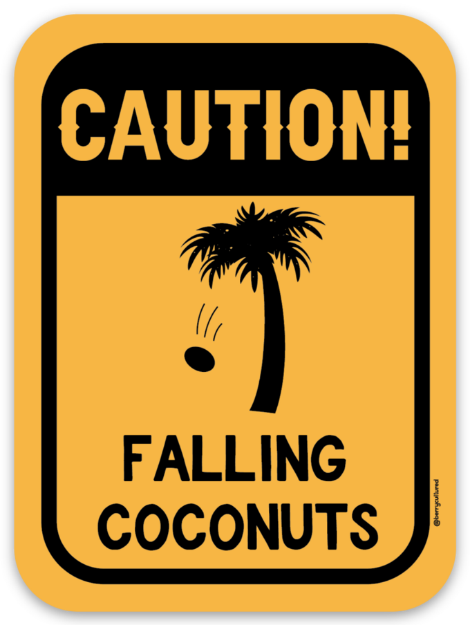 Caution Fun Sticker (Single)