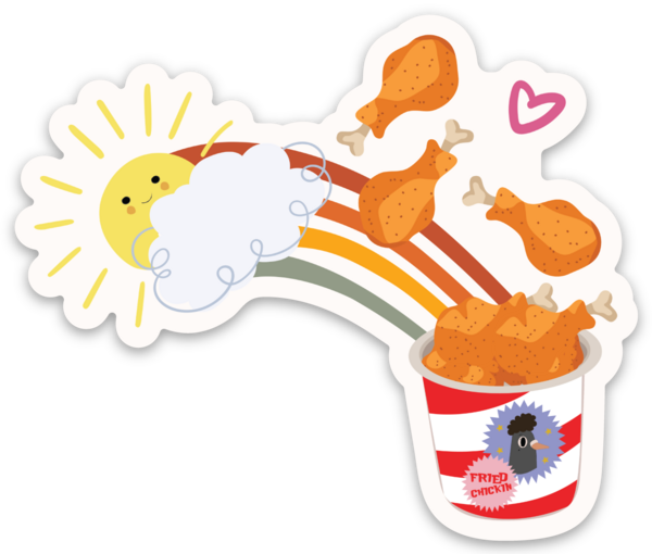 Puff Pop Chicken Sticker (Single)
