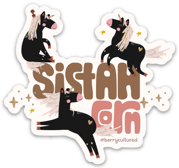 Sistahcorn Fun Sticker (Single)