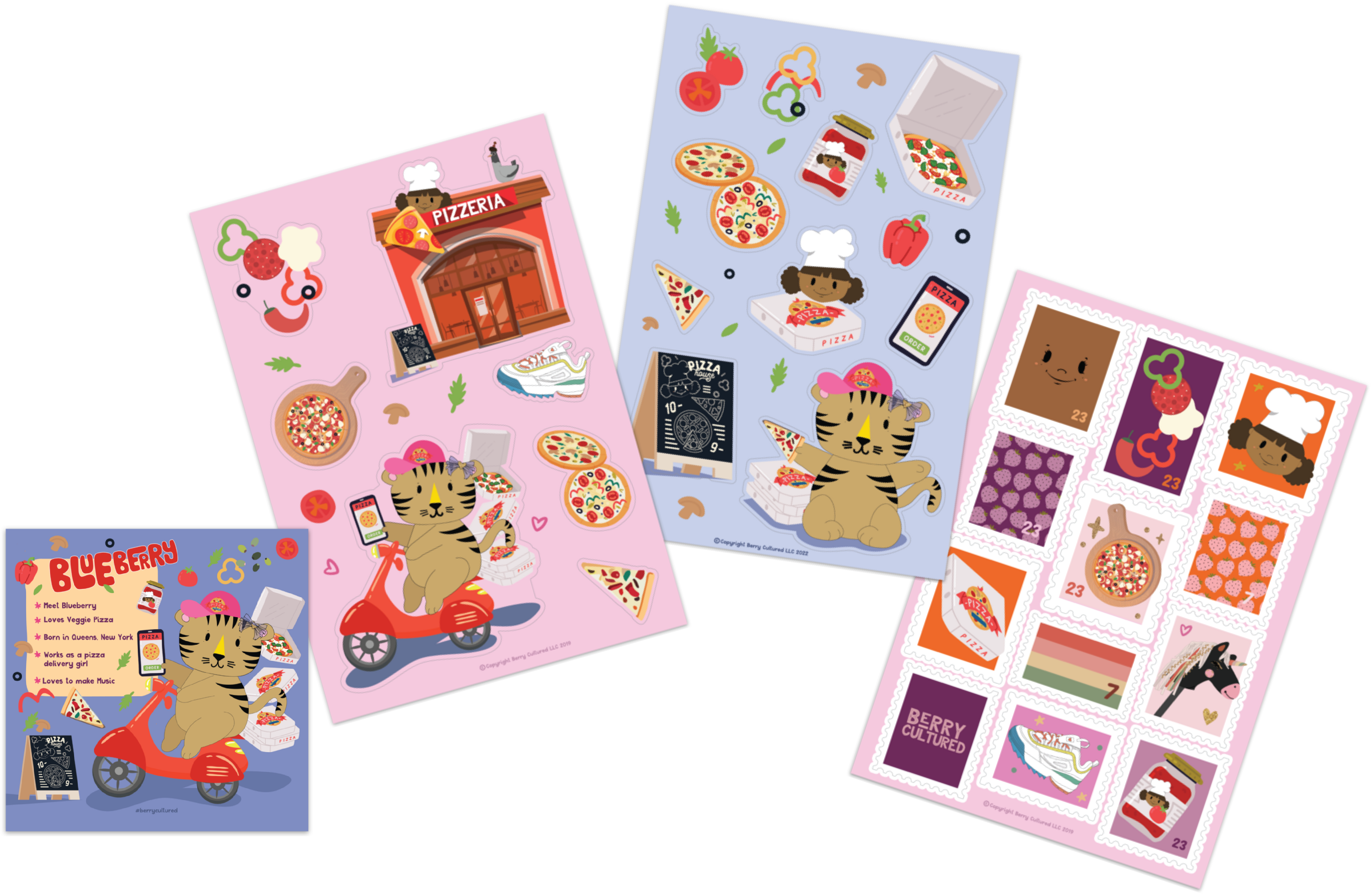Blueberry Sticker Pack (Set of 3 sheets)